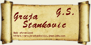 Gruja Stanković vizit kartica